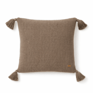 Cushion cover with tassels - Brown