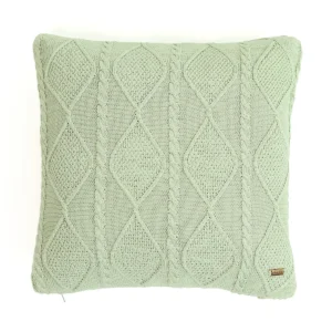 Knitted cushion cover – Light green