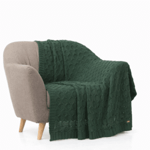 Pătură pentru canapea - verde închis