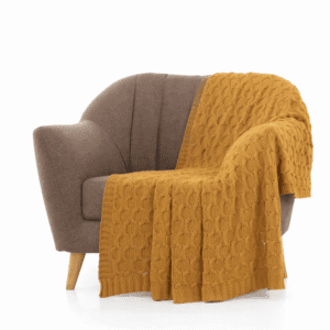 Pătură pentru canapea - muștar