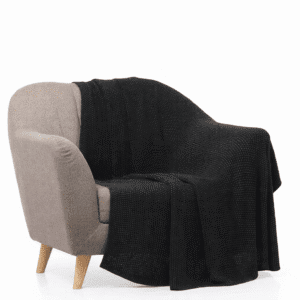 Pătură pentru canapea - neagră