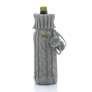 Decorative Wine Bottle Cover – Light Grey