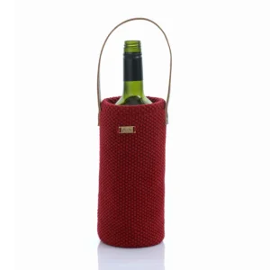 Decorative Wine Bottle Cover - Dark Red