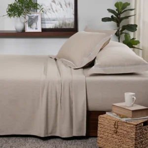 Bed Sheet with 2 Pillow Cases- Beige 224cm x 275cm