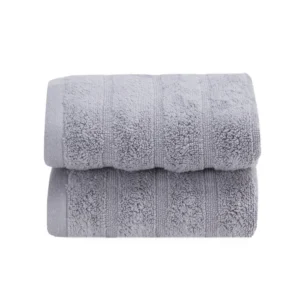 Prosop bumbac pieptănat cu dungi în relief