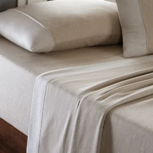 Bed Sheet with 2 Pillow Cases dots- Beige 250cm x 275cm