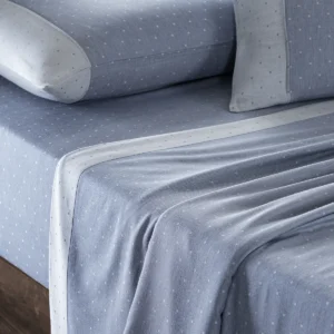 Bed Sheet with 2 Pillow Cases dots- Blue 224cm x 275cm