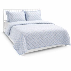 Quilt set - Soft Lines- Blue & Grey