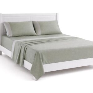 Bed Sheet with 2 Pillow Cases dots- Green 224cm x 275cm