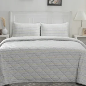 Quilt set - Soft grid - Green