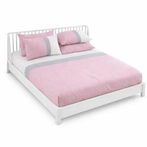 Bed Sheet with 2 pillow cases- Manhattan Pink 274cm x 274cm