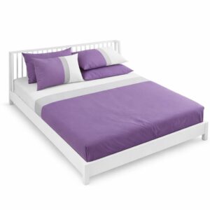 Bed Sheet with 2 pillow cases- Manhattan Purple 274cm x 274cm