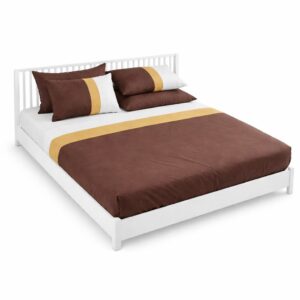 Bed Sheet with 2 pillow cases- Manhattan Brown 274cm x 274cm