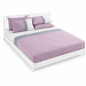Bed Sheet with 2 pillow cases- Manhattan Lilac 274cm x 274cm
