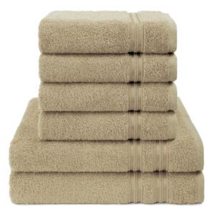 Set prosoape de baie - Bej 4x 50x100cm + 2x 70x140cm