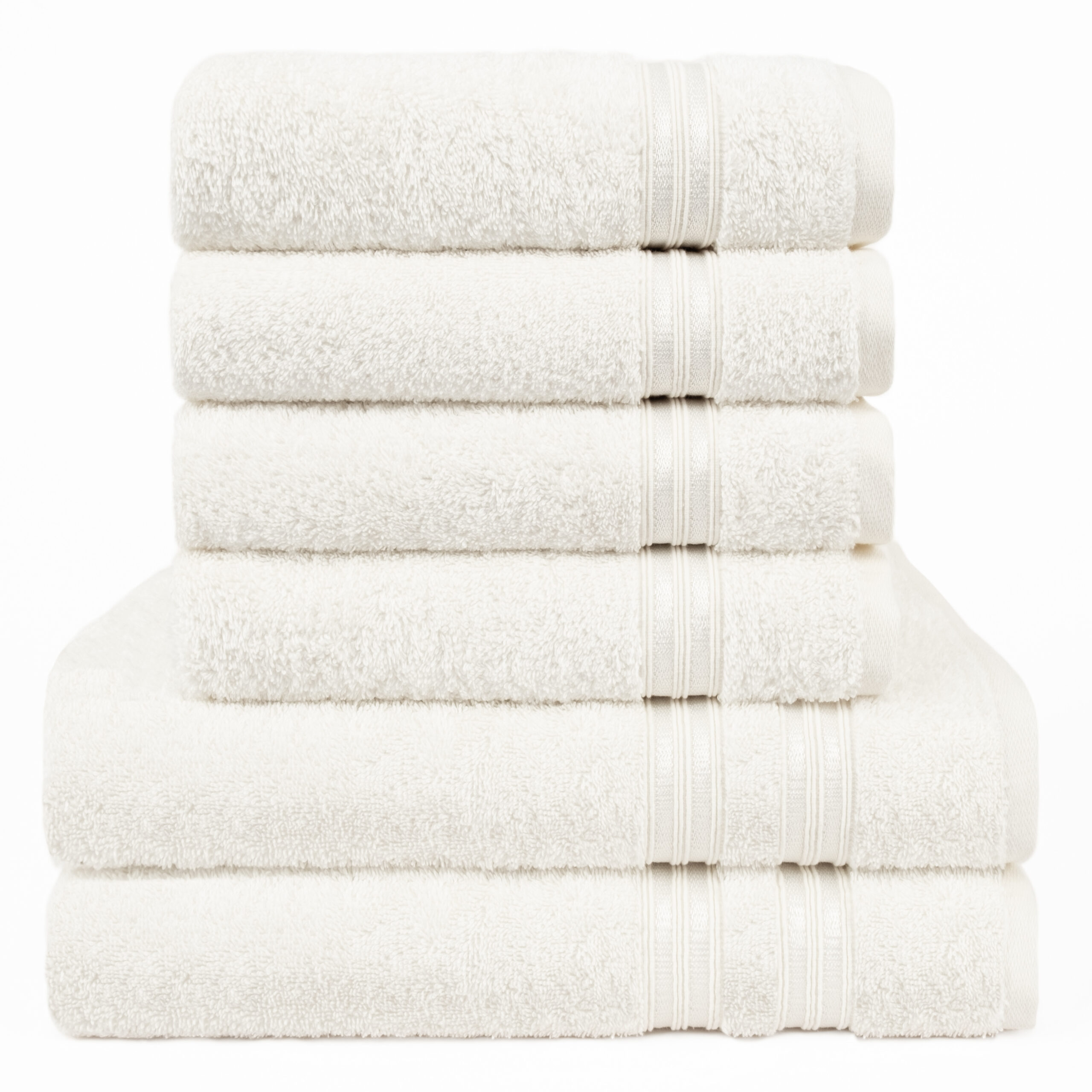 Set prosoape de baie - Gri deschis 4x 50x100cm + 2x 70x140cm (Copy)