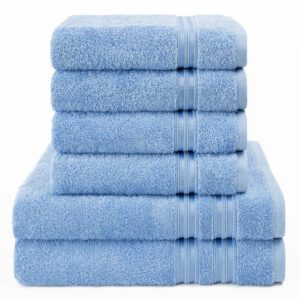 Set prosoape de baie - Albastru deschis 4x 50x100cm + 2x 70x140cm