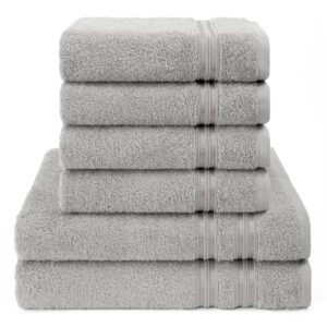 Set prosoape de baie - Gri deschis 4x 50x100cm + 2x 70x140cm